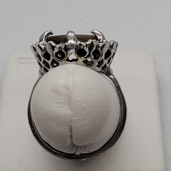 Vintage Abalone Shell Ring - Picture 4 of 7